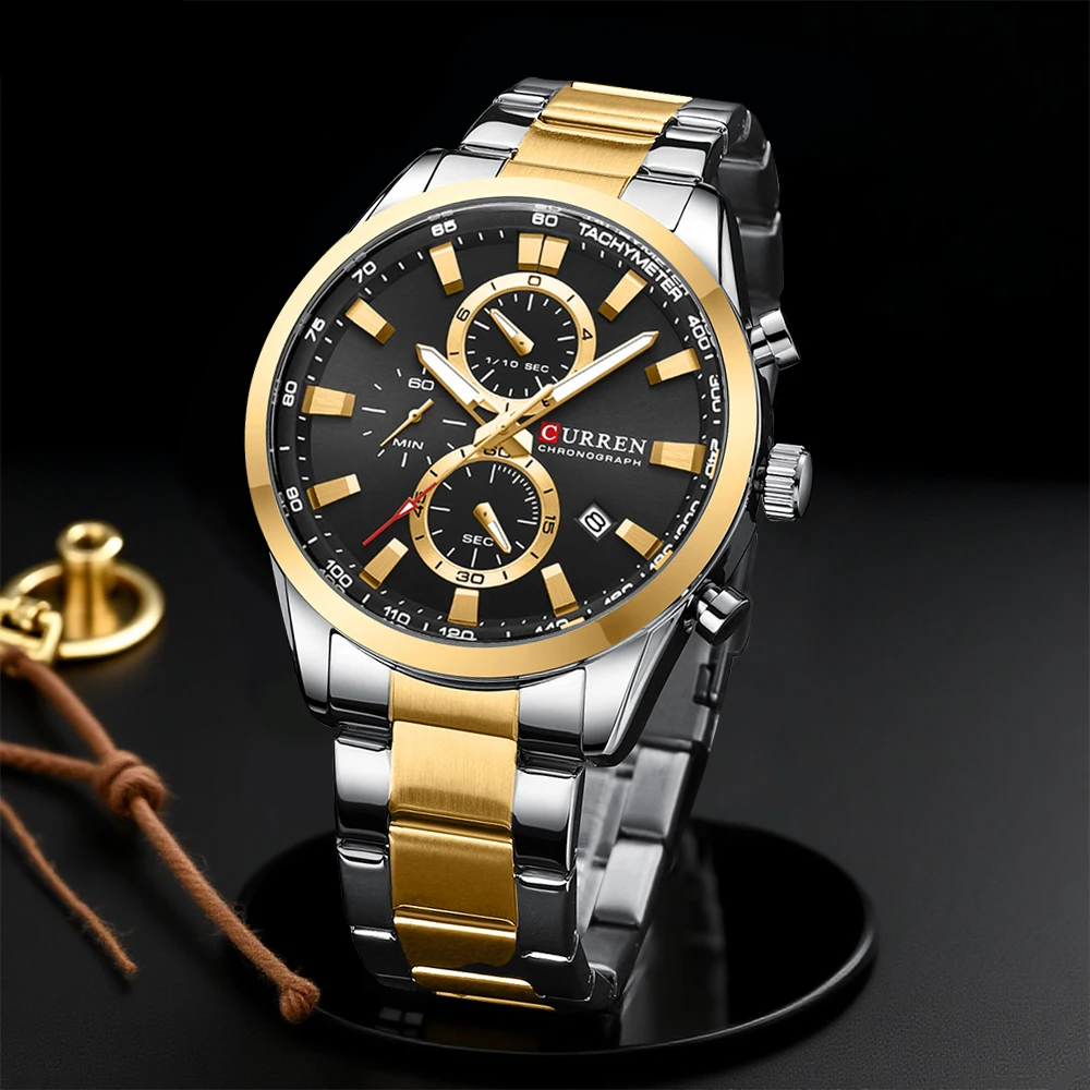 Men'S Accessories Watches - CURREN ساعات كوارتز كرونو رياضية كاجوال