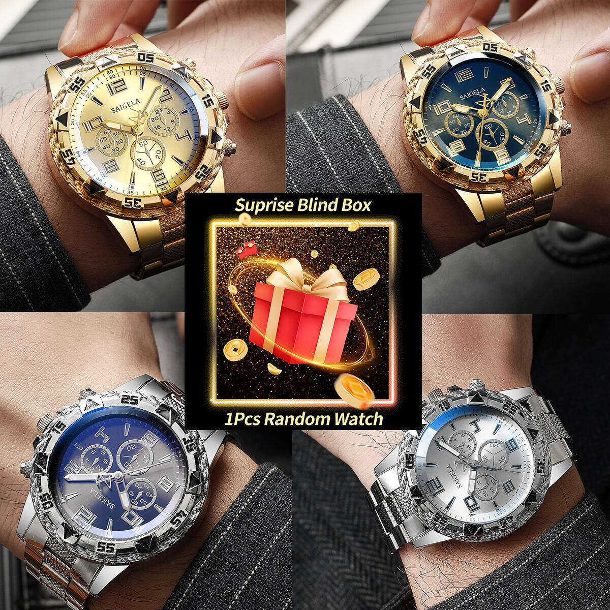 Men'S Accessories Watches - 1 قطعة ساعة سر مفاجأة صندوق