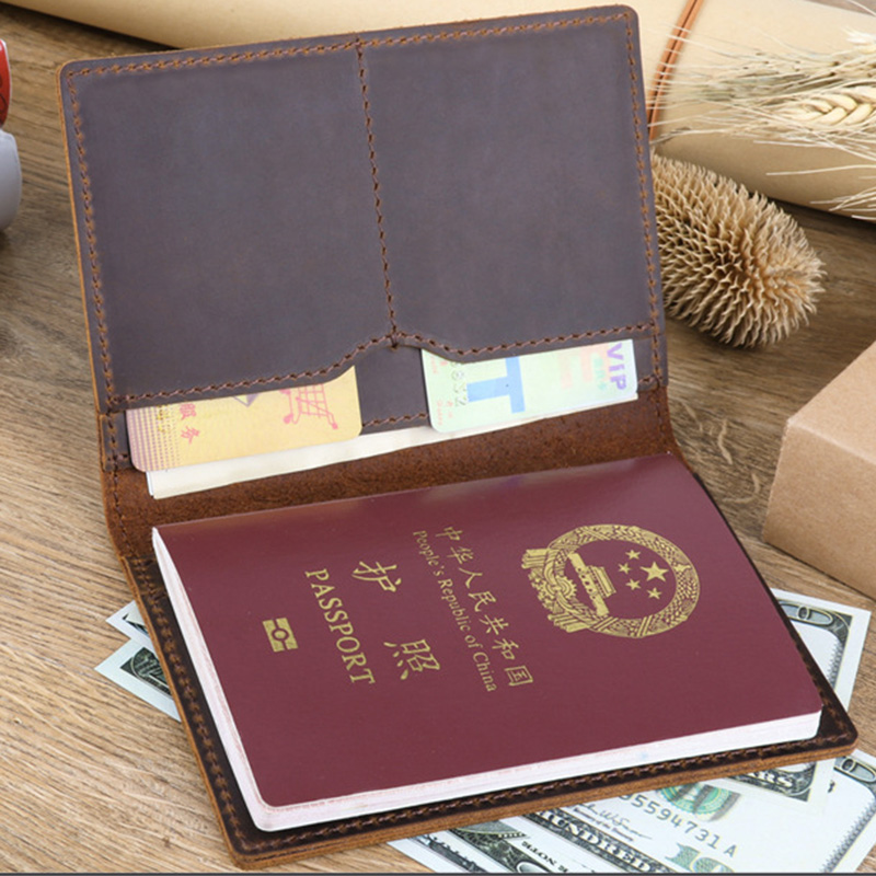 مجنون الحصان الجلود حالة جواز  - مراجعة Passport Wallet Rfid وسعره