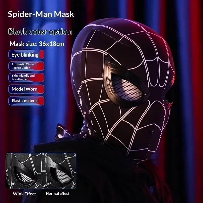 قناع سبايدرمان بعيون متحركة، إ - مراجعة Men Accessories Hat وسعره