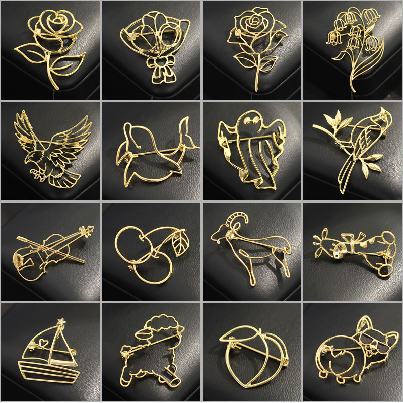 دبابيس زينة مفرغة بتصميم بسيط  - مراجعة Men Accessories Bouquet وسعره