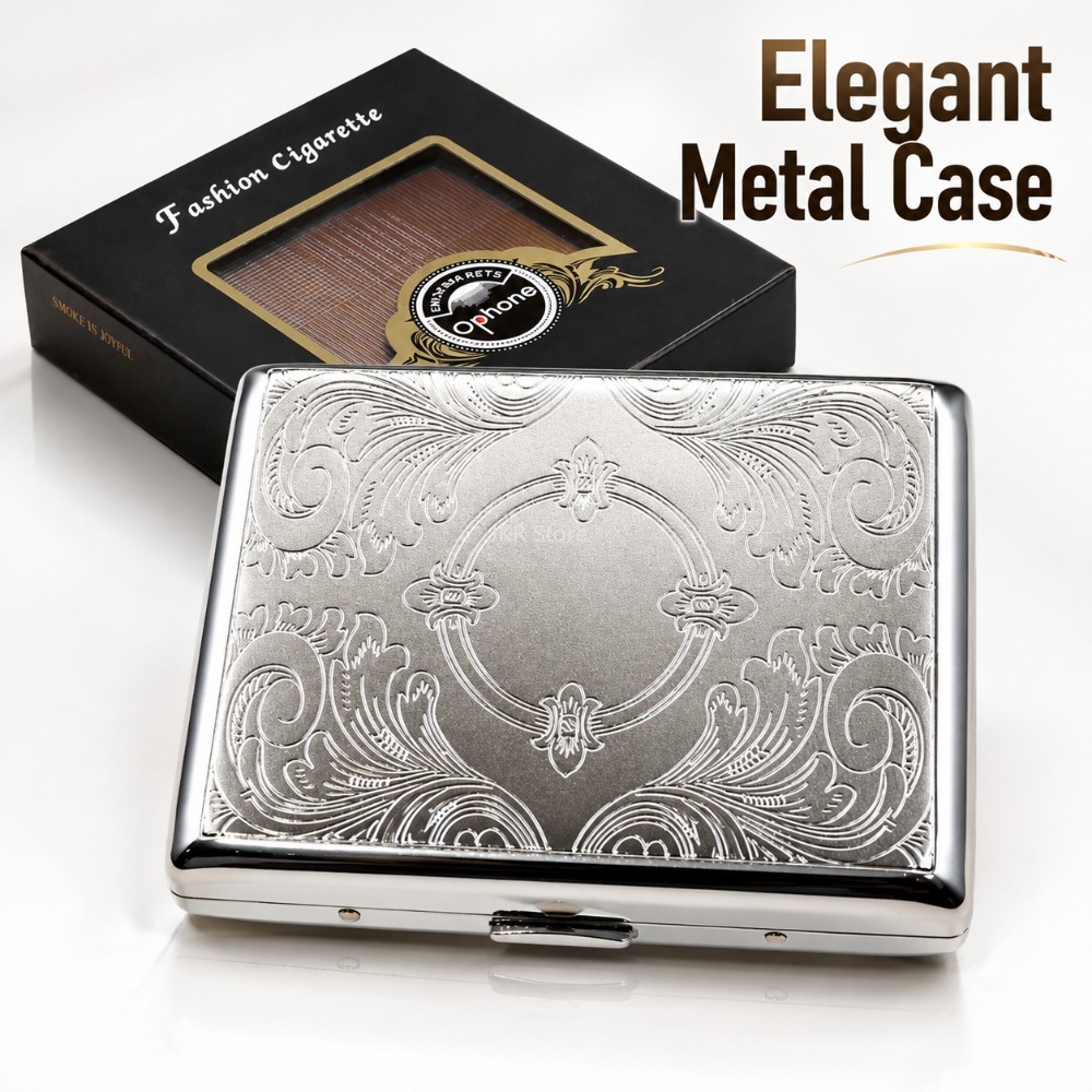 علبة سجائر من الفولاذ المقاوم  - مراجعة Men'S Accessories Case وسعره