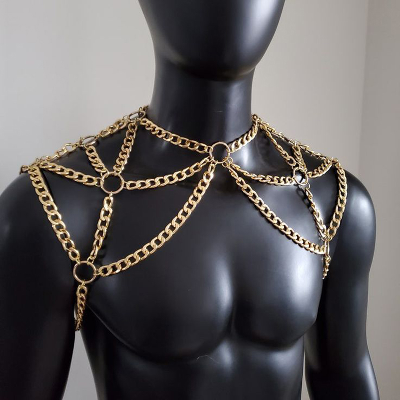 فاسق الرجال الكتف الجسم سلسلة  - مراجعة Men Accessories Silver وسعره