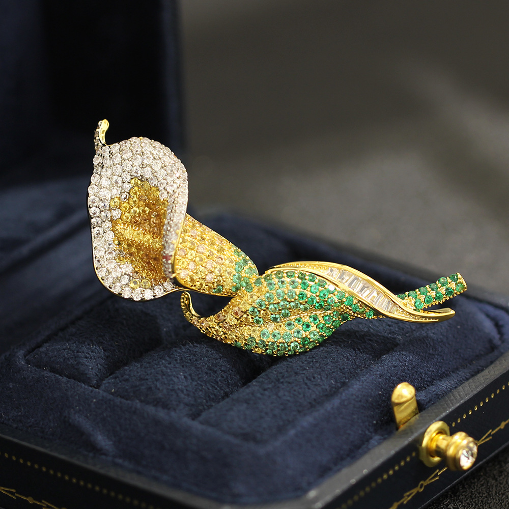 دبوس بروش أنيق مرصع بالزركون ا - مراجعة Men Accessories Bouquet وسعره