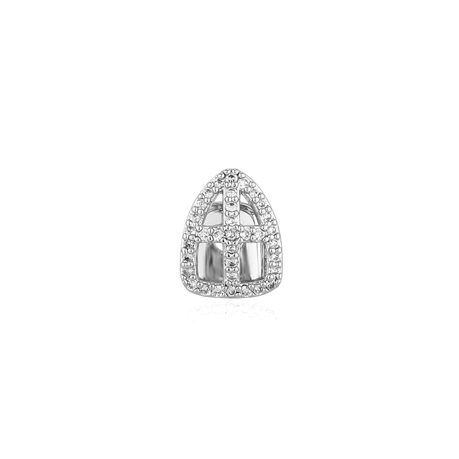 غطاء أسنان مفرد مجوف مرصع بالز - مراجعة Men Accessories Silver وسعره