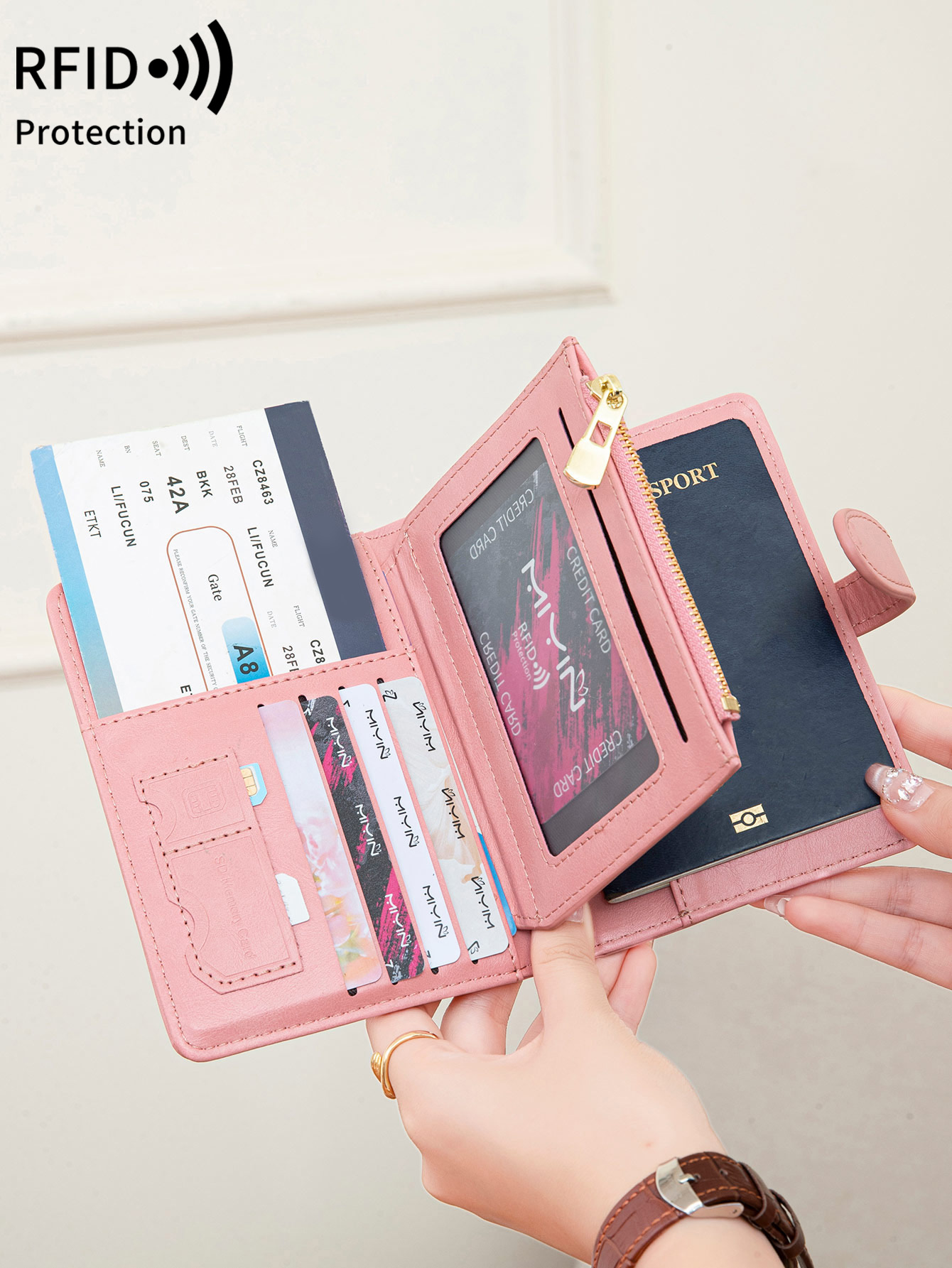 حقيبة جواز سفر متعددة الوظائف  - مراجعة Passport Wallet Rfid وسعره