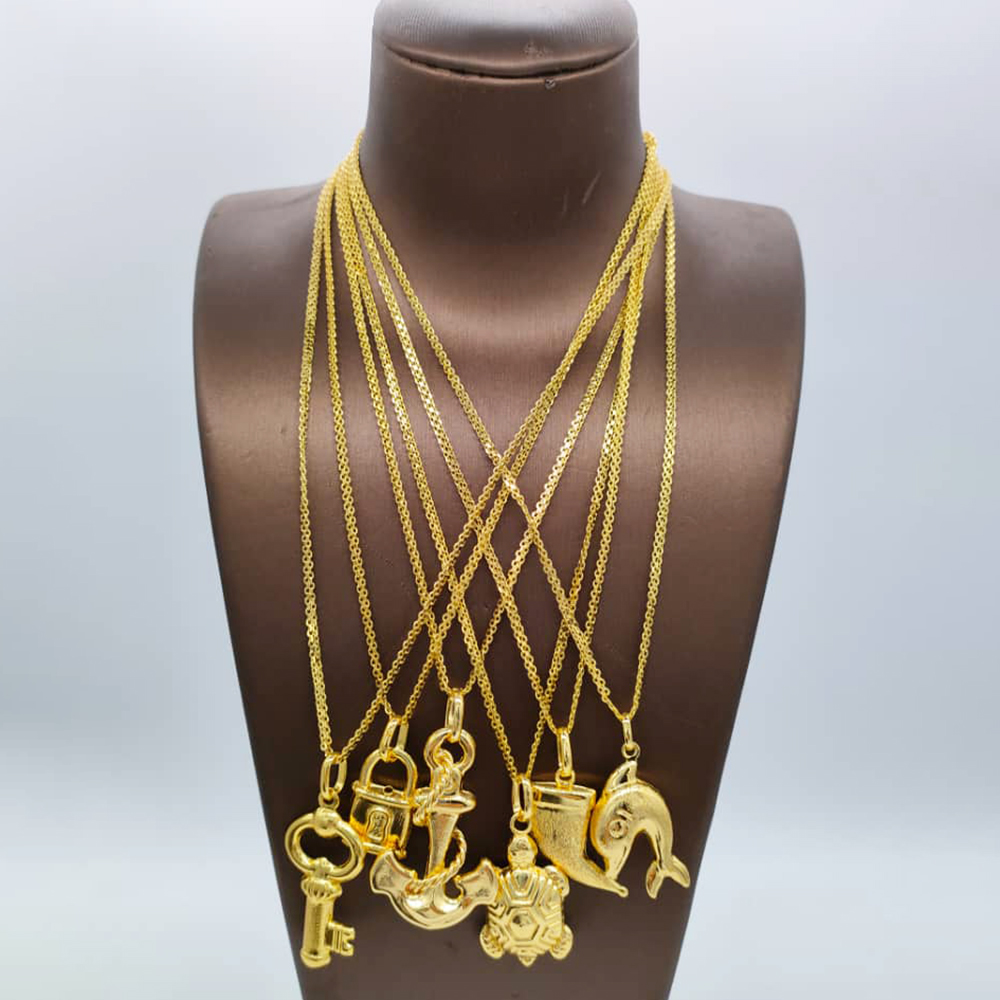 سلسلة مطلية بالذهب و المعلقات  - مراجعة Men Accessories In Dubai وسعره